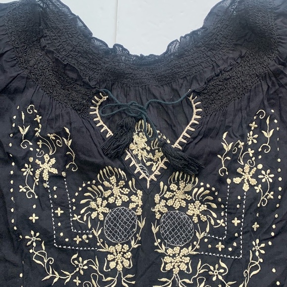 JOIE Sheer Top Black Size Small - Picture 5 of 9